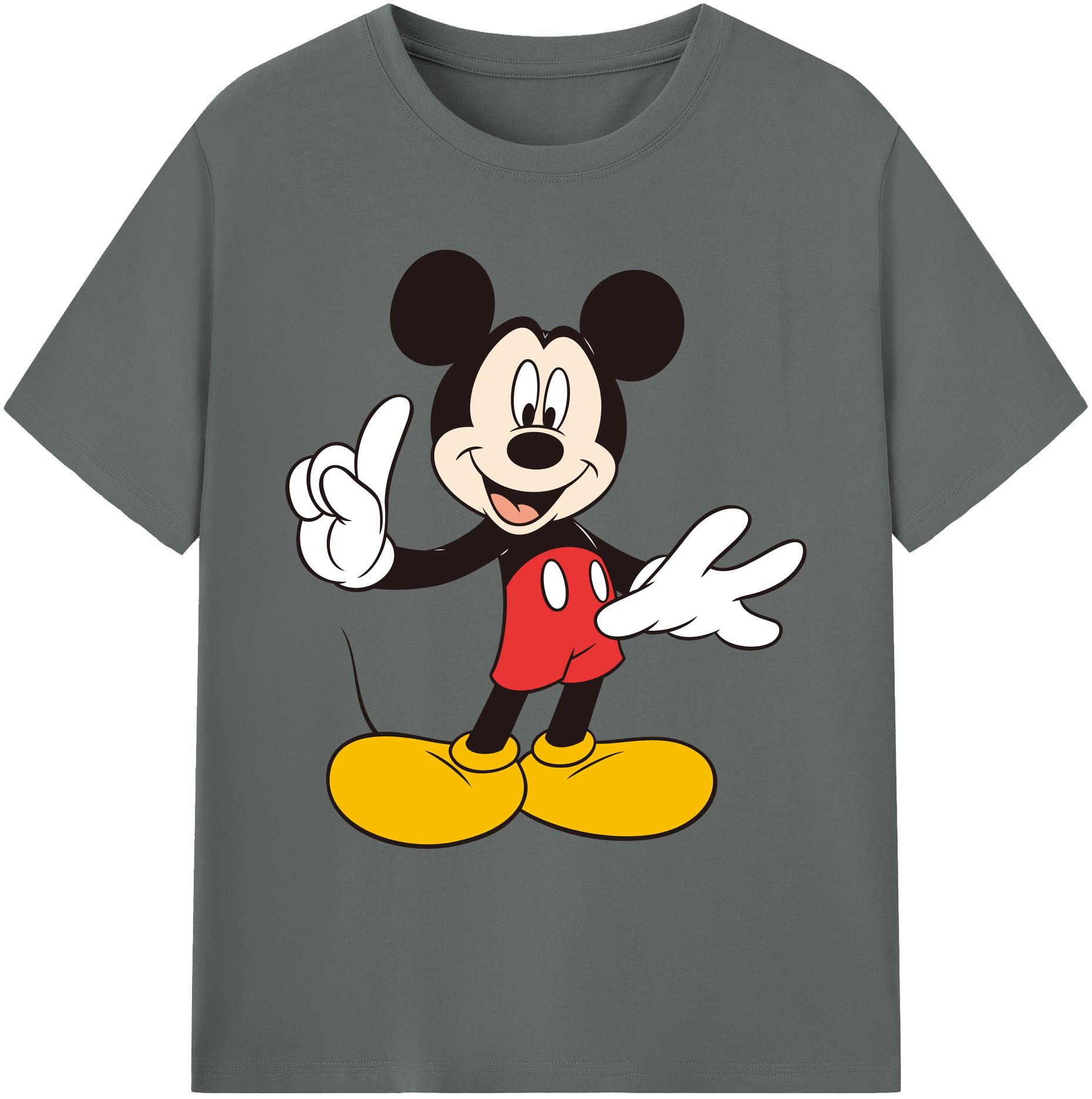 ミッキーマウス Mickey Mouse 綿100％ メンズ半袖Tシャツ｜肌触りやわらか＆通気性